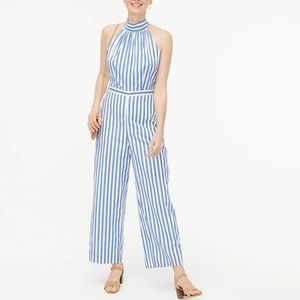 JCrew Striped Halter Jumpsuit